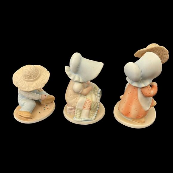 Homco Circle of Friends Bisque Figures by Masterpiece Lot of 3 Collectible 1990s - Picture 2 of 16